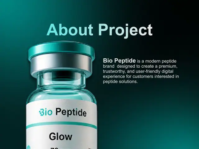 Bio Peptide brand identity, slide 1 of 8