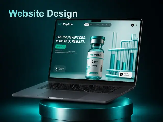 Bio Peptide website case study, slide 15 of 18