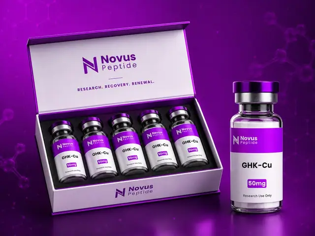 Novus Peptide brand identity, slide 2 of 6
