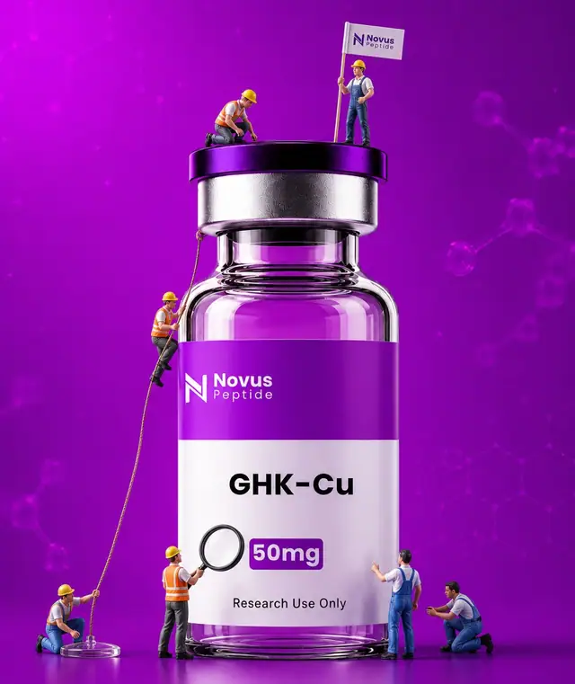 Novus Peptide brand identity, slide 3 of 6