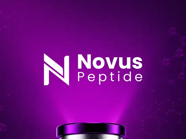 Novus Peptide logo, slide 1 of 3