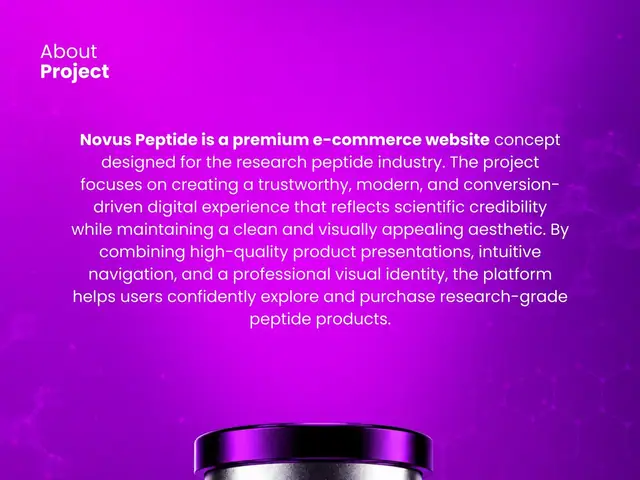 Novus Peptide website case study, slide 3 of 11