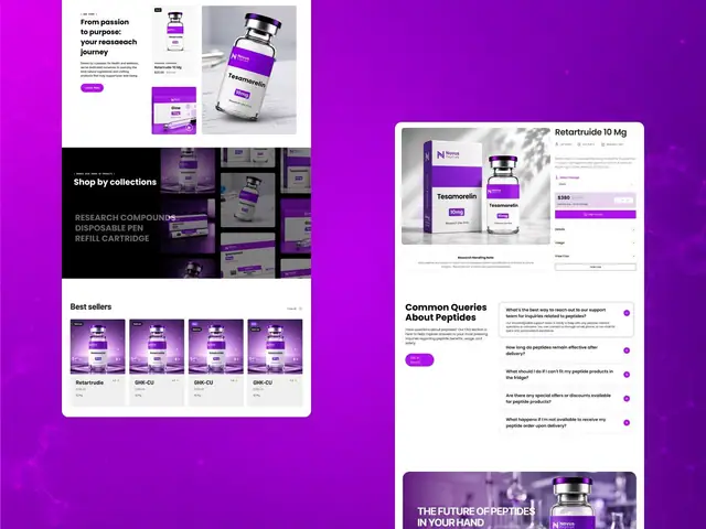 Novus Peptide website case study, slide 7 of 11