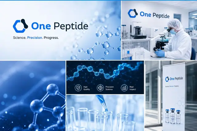 One Peptide brand identity, slide 1 of 11