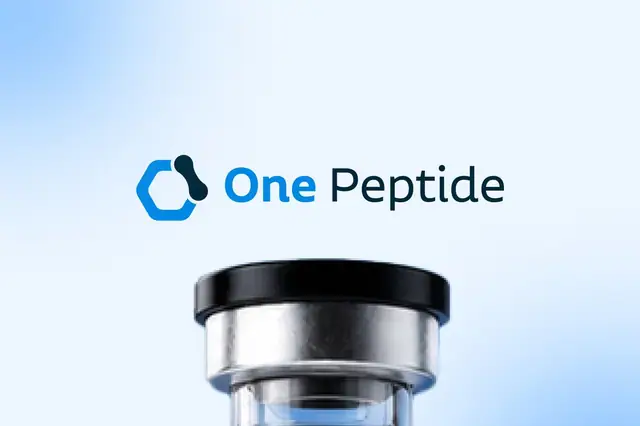 One Peptide logo, slide 1 of 2