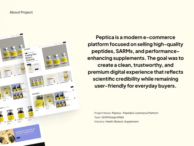 Peptica website case study, slide 2 of 14