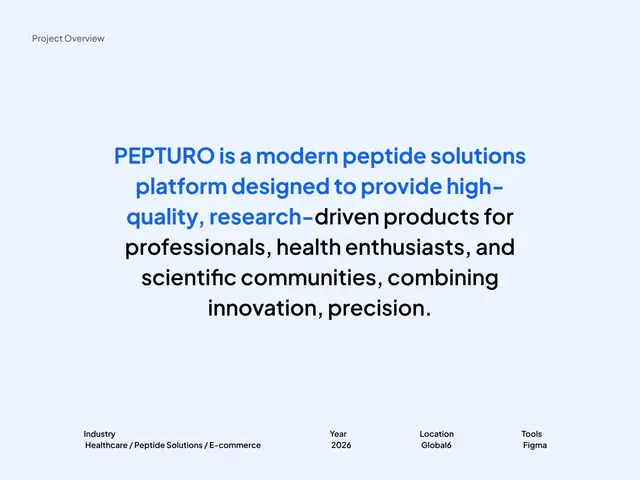 Pepturo website case study, slide 2 of 16